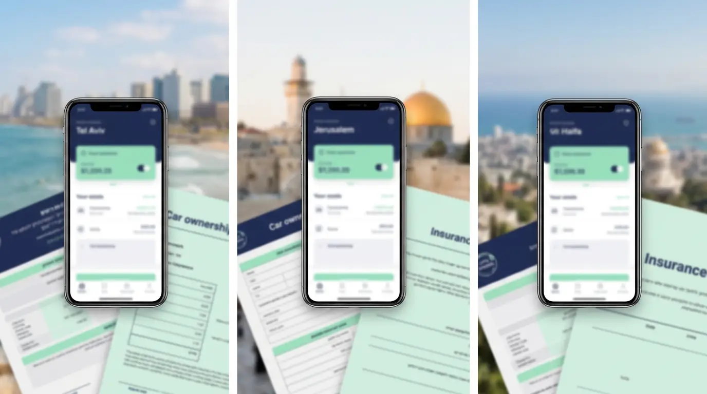 השוואת ביטוח רכב עם מסמכים ודשבורד דיגיטלי